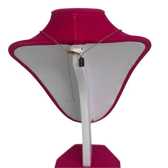 Coach Rose Gold“C” Necklace - Picture 6 of 6